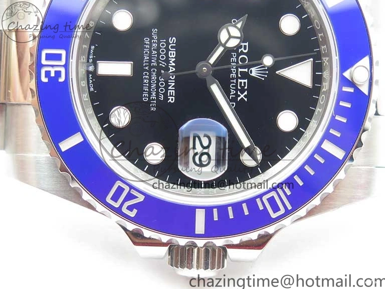 MiroTime 0319 Submariner 41mm 126619 LB Blue Ceramic EWF Black Dial on SS Bracelet A Effortless 2766